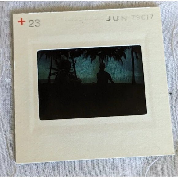 Kodachrome Slide Octopus Ocean Tourist Africa Holding Palm Trees Kodak Vtg 1979 - Picture 5 of 9